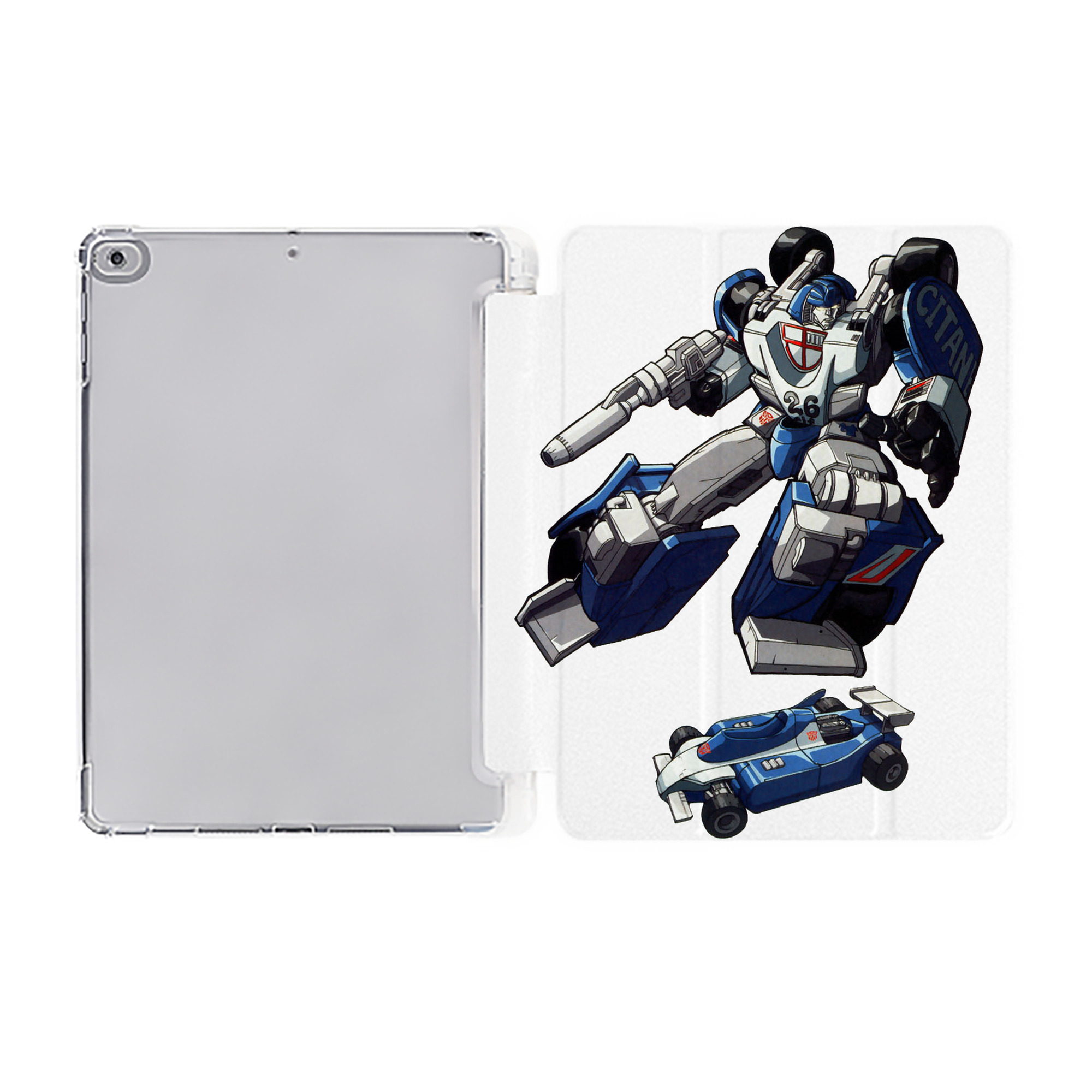 （画像用）  IPad ケース ペン収納付き 三つ折りスタンド PUレザー×シリコン 対応機種9.5/10.5/10.9インチ